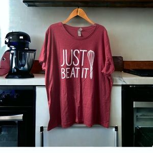 Women’s Just Beat It Whisk Short Sleeve Cook Chef T-shirt - 3x